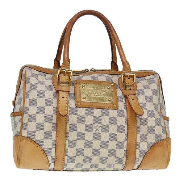 LOUIS VUITTON Damier Azur Berkeley Hand Bag N52001 LV Auth 90984 - Picture 1 of 16